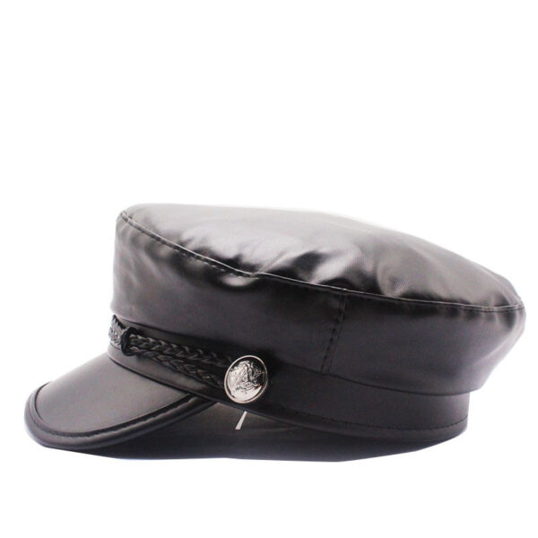 Leather Literary Star Anise Pumpkin Hat Painter Korean Style Bud