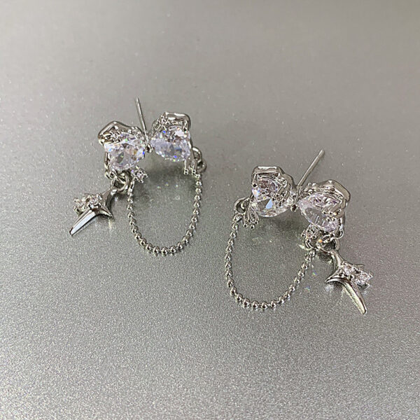Hot Girl Style Fashion Simple Love Chain Earrings - Image 6