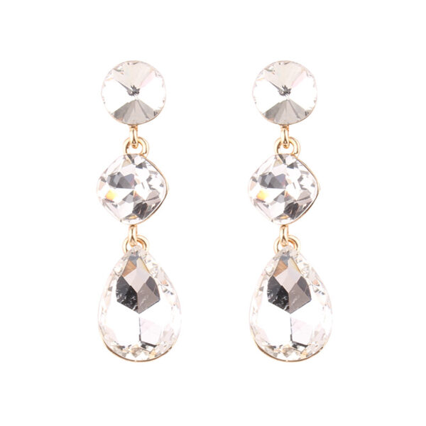 Women's Drop Shape Glass Gemstone Earrings - Image 3