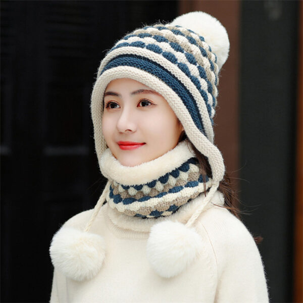 Women's Outdoor Cycling Fleece Thick Wool Hat - Image 6