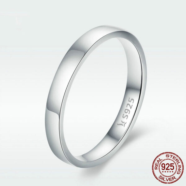 Simple White Gold Plated Round Ring For Women - Image 2