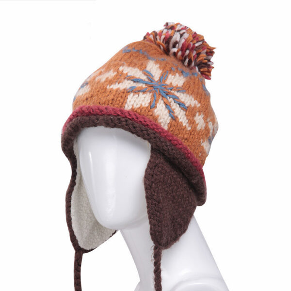 Thickened Warm Jacquard Wool Hat Pure Handmade - Image 3