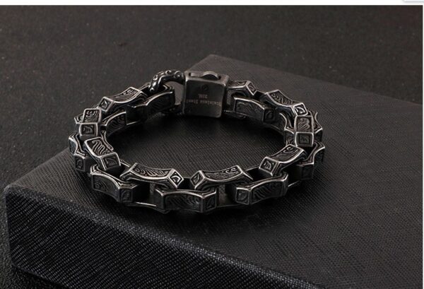 Retro Totem Punk Men's Titanium Steel Bracelet - Image 7