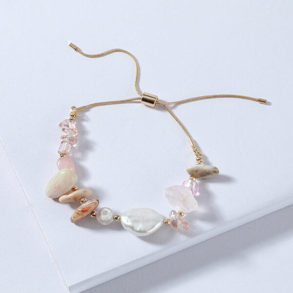 European And American Fashion Jewelry Original Freshwater Pearl Stone Snake Chain Pulling Rope Bracelet - Image 7