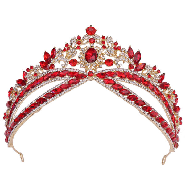 Wedding Crown Headdress Bridal Rhinestone Wedding Style Crown Accessories - Image 5