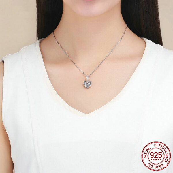 Throbbing Heart Sterling Silver Heart Pendant Fashion - Image 4