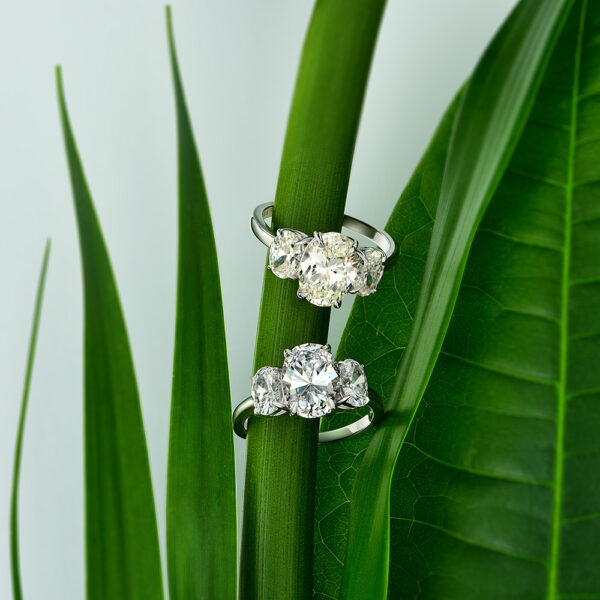 Proposal 18K White Gold High Carbon Diamond Ring - Image 5