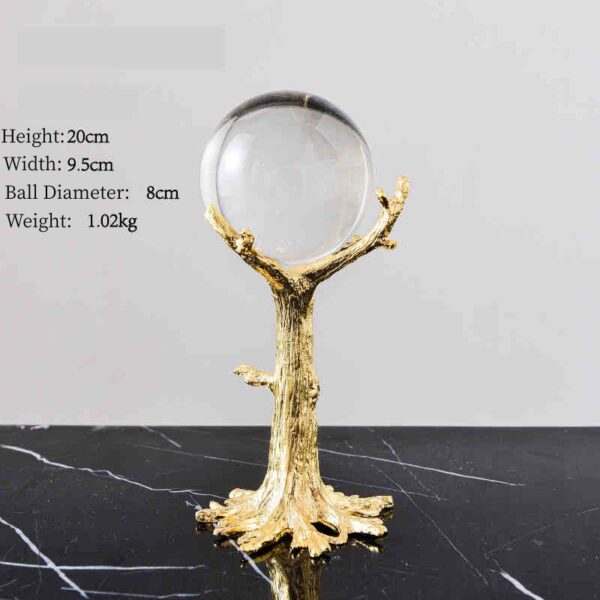 Nordic Light Luxury Metal Crystal Ball Craft Decoration - 6 Style