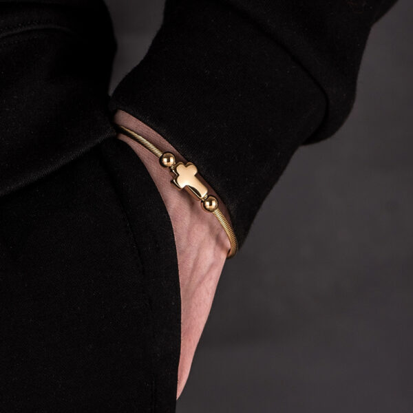 Cross Bracelet Stainless Steel Braided Elastic Twine