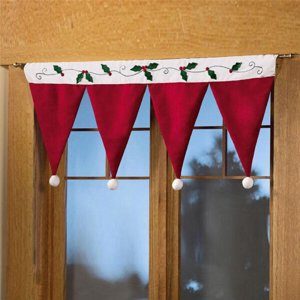 Christmas Ornaments For Leisure Home Use Red Curtains - Image 3