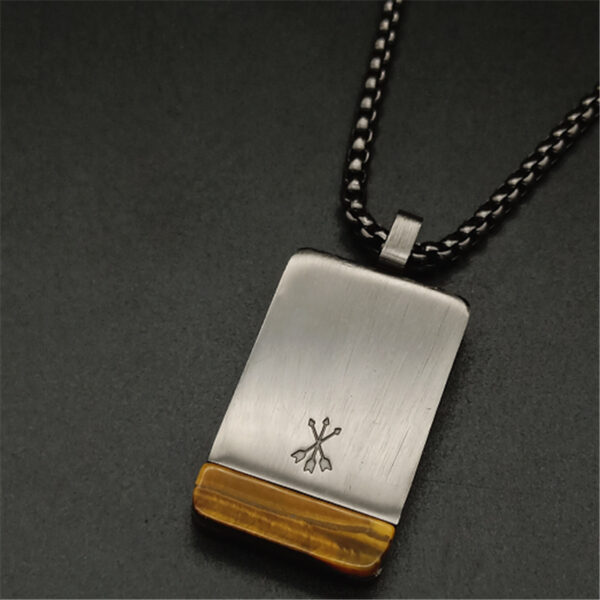 Natural Stone Yellow Tiger Eye Pendant - Image 5